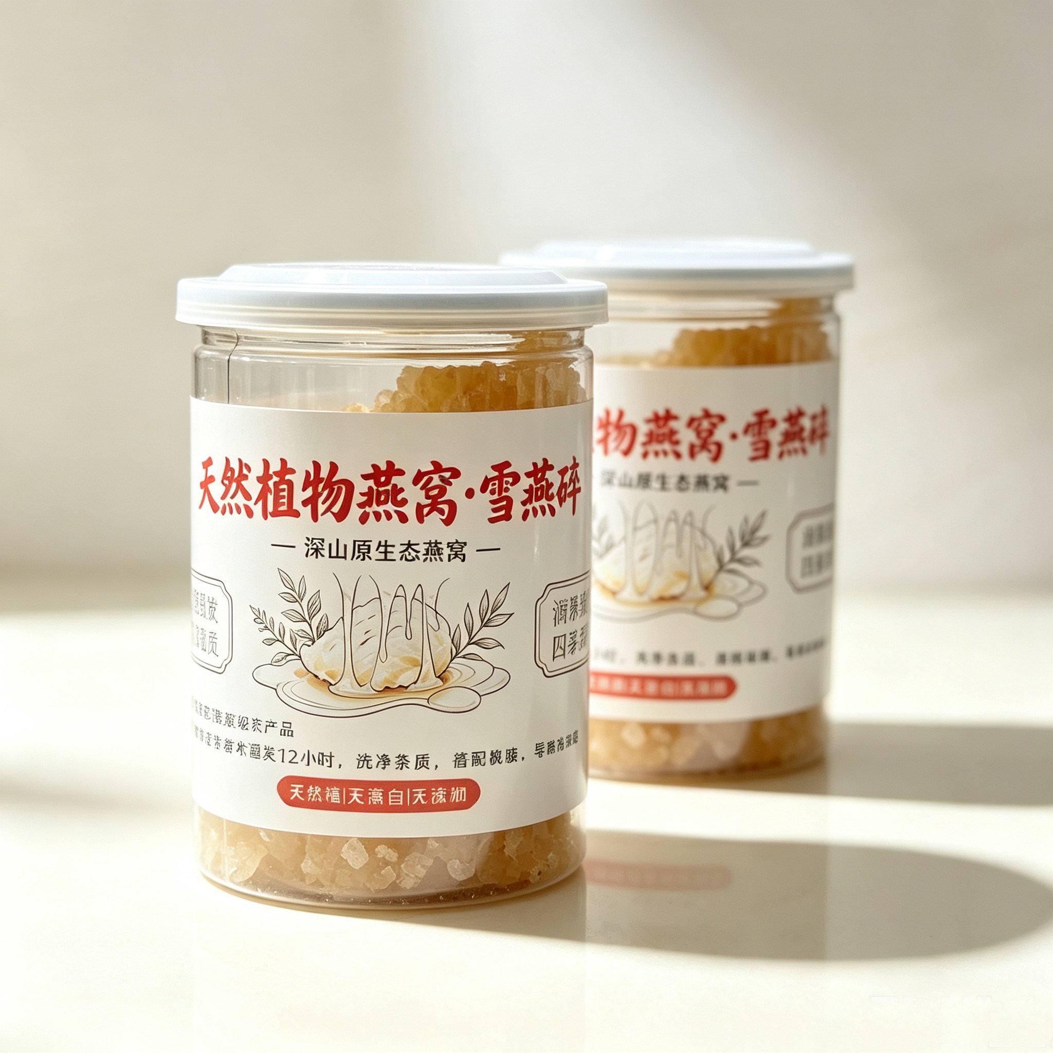天然植物燕窝雪燕碎罐装深山原生态无添加日常滋补营养纯天然