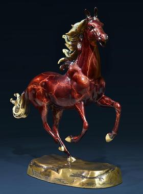 威弗列德马到成功办公室中式家居装饰工艺乔迁开业礼品纯铜马摆件