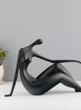 创意人物雕塑现代简约电视柜客厅酒柜家居装饰品工艺品桌面摆件