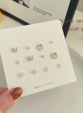 925镀银小巧简约耳钉养耳洞