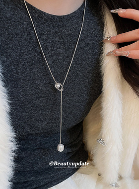 韩系爱心轻奢小众可调节珍珠项链