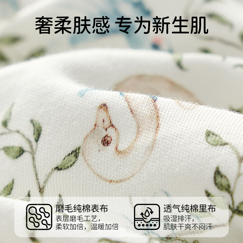欧孕婴儿衣服a类纯棉秋冬加厚外穿蝴蝶衣保暖护肚宝宝连体衣哈衣