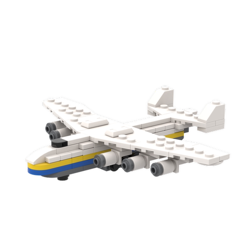 国产小颗粒积木moc 兼容国产an-225迷你运输机模型拼装玩具 - 图0