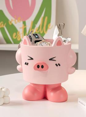 入户钥匙收纳玄关摆件可爱装饰家居客厅桌面储物罐化妆台鞋柜摆设