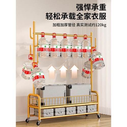 挂衣架落地卧室家用衣帽架简易衣服挂架晾衣架子室内的置物架凉杆 - 图2