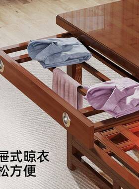 烤火桌子取暖桌正方形家用烤火桌烤火架桌子可折叠楠竹吃饭烤明之