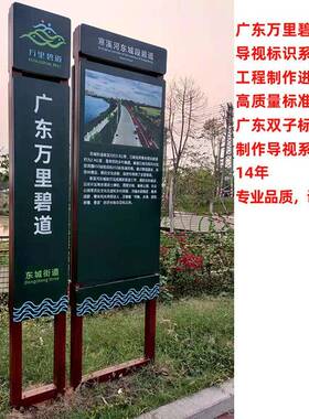 广东万里碧道导视标识牌制作总平面图宣传栏引导标牌文化宣传立牌