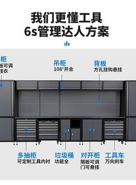 宇威组合工具柜工作站汽修工具车推车多功能维修工作台自由组合