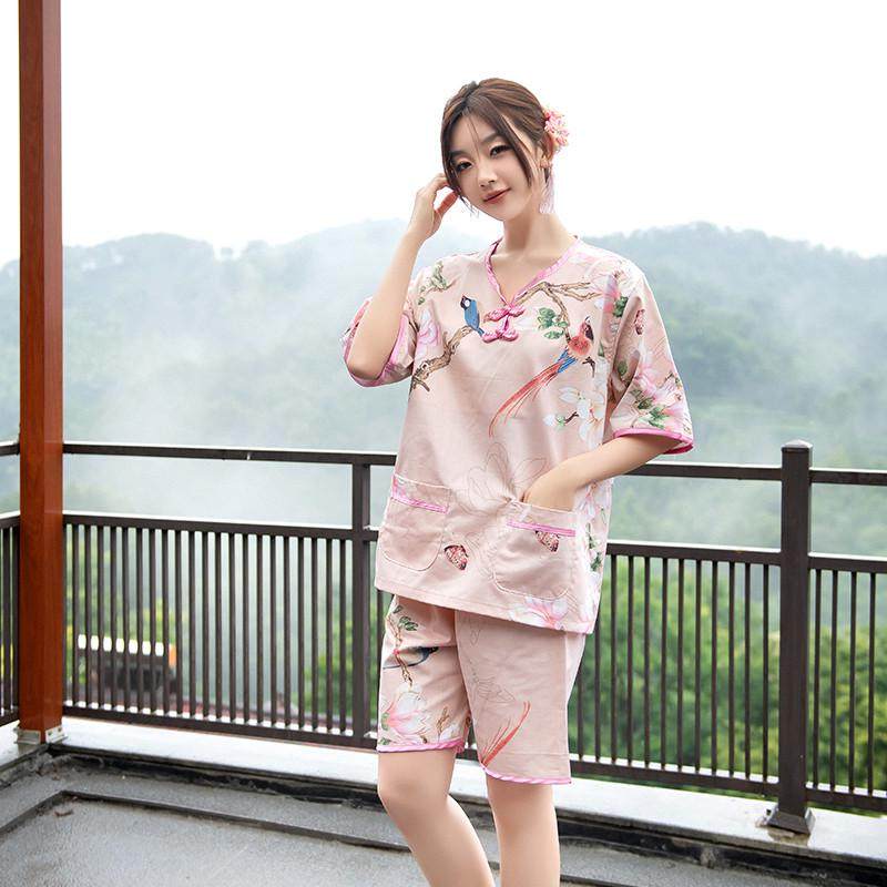 和风 中国风印花纯棉浴服汉汗蒸服家居睡衣女男儿童亲子情侣大码,淘宝优惠券,粉丝福利购,淘宝优惠卷