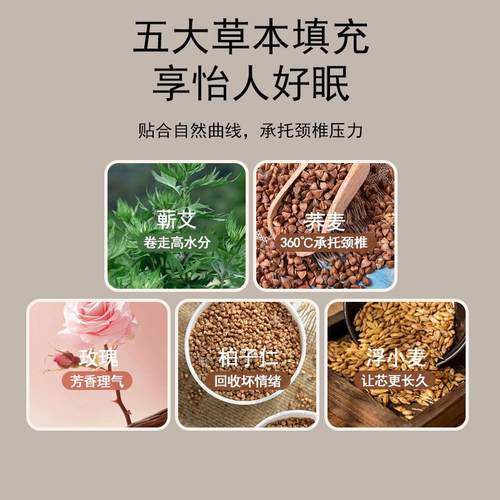 坐卧从林艾沐枕颈椎枕头草本硬枕护颈药枕助睡眠艾草坐卧丛林 - 图2