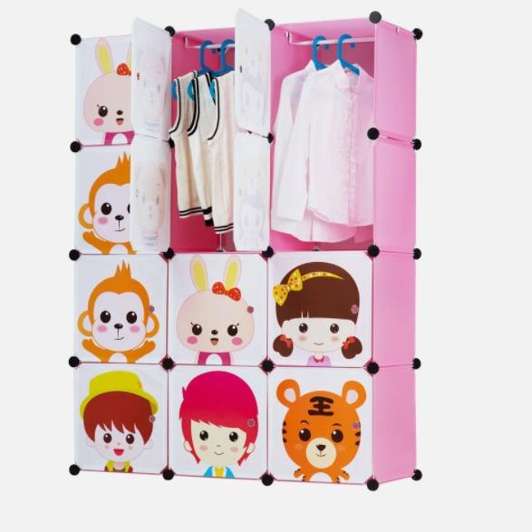 简易衣柜组纳装实木布柜出租房家用卧室收柜子现代简PNM儿童约衣 - 图2