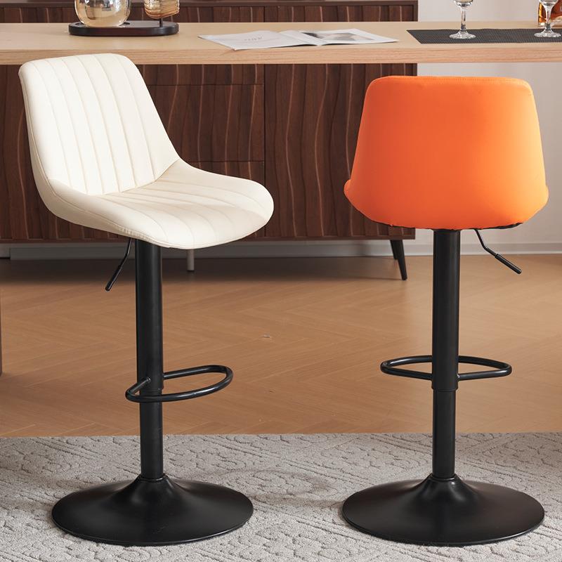 现代简约轻奢高脚子降吧凳吧台FLR升椅子可旋椅转家用靠背前台酒 - 图1