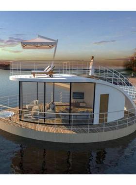 船屋板房水上民宿户外大型可移动拼装式木屋景区别墅房屋生产