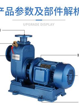 自吸排污泵清水自吸泵泥浆排污泵卧式电动泵ZX型自吸泵