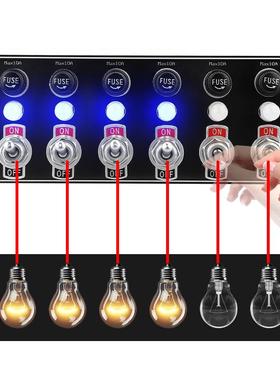 改装房汽车用品可替换保险座拨动开关面板带灯新品