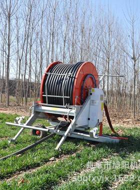 75-300大型绞盘式喷灌机农田移动式浇地设备小麦卷盘式浇灌机