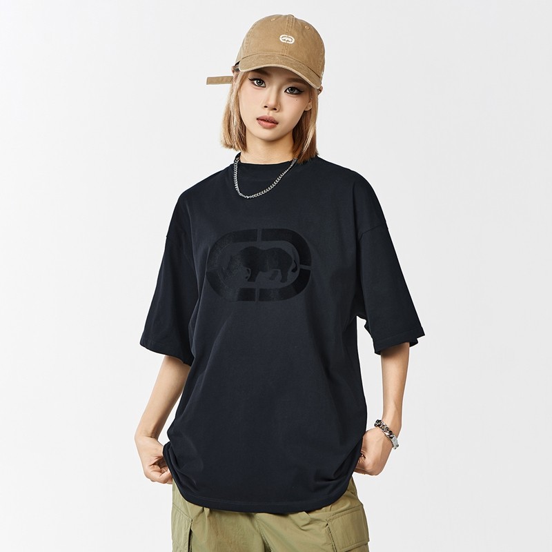 ecko红犀牛 短袖男女情侣t恤2025新款夏季全棉植绒宽松青少年上衣,淘宝优惠券,粉丝福利购,淘宝优惠卷