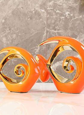 速发心摆件饰意结婚礼物轻奢高档家居客厅酒柜电视乔装创品柜迁