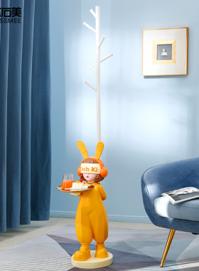 速发孩落地挂衣架收视托盘摆件发门客厅电纳柜卧室沙进躺椅旁装饰