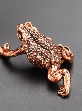 速发蟾玩老铜器杂项收藏紫古仿仿铜招财金蟾古蜍茶宠小摆件