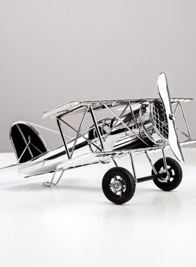 速发一战飞机模型航模摆饰铁艺合金家居酒柜送件品桌面摆设装朋友