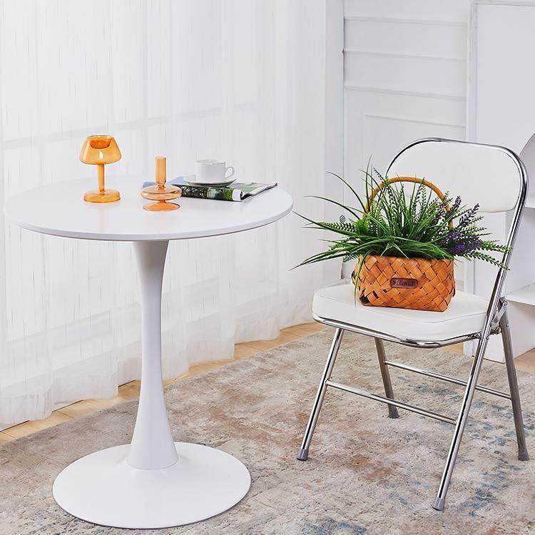 北欧简约圆桌子白色郁金香烤漆桌休闲洽谈接待桌奶茶店阳台圆桌椅,淘宝优惠券,粉丝福利购,淘宝优惠卷