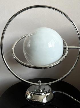 态生活现代轻奢风创意旋转星球床头台灯不锈钢玻璃玄关装饰氛围灯