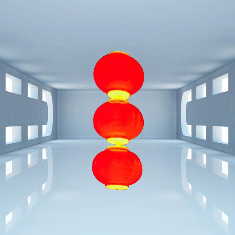 免接线户外发光太阳能LED中国结路灯挂件1.6米福字乡村电线杆灯笼 - 图2