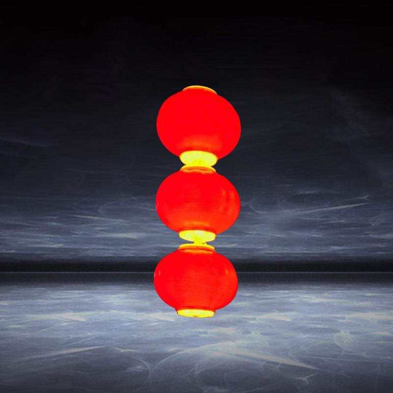 免接线户外发光太阳能LED中国结路灯挂件1.6米福字乡村电线杆灯笼 - 图0