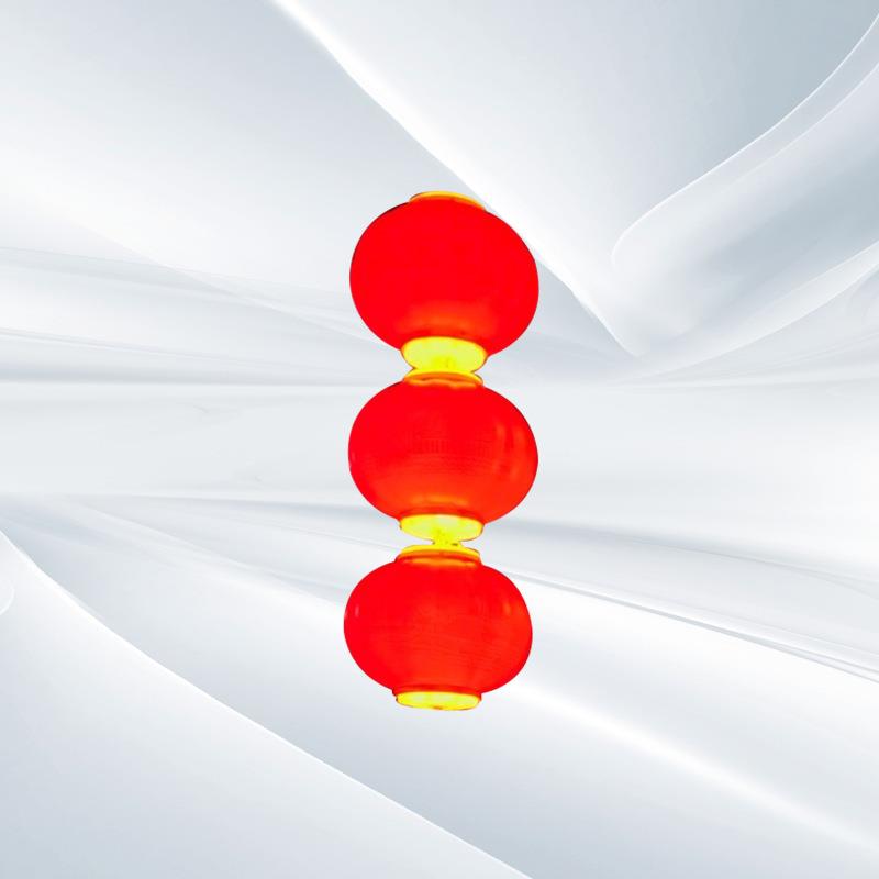 免接线户外发光太阳能LED中国结路灯挂件1.6米福字乡村电线杆灯笼 - 图1