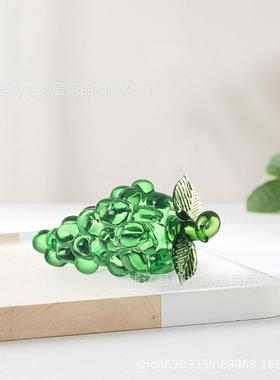 山东淄博水晶琉璃创意小葡萄摆件酒柜珠宝柜台工艺装饰品拍摄道具