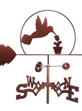 厂CCJ家销式铁艺皮欧蜂鸟风向直标别墅花园园艺铁装饰品摆件插件