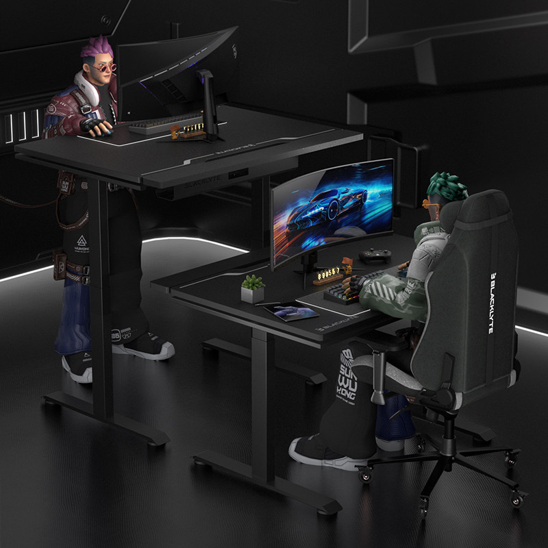 Blacklyte逐夜TitanMPro电竞桌Blast赛事同款升降桌双电机电脑桌,淘宝优惠券,粉丝福利购,淘宝优惠卷
