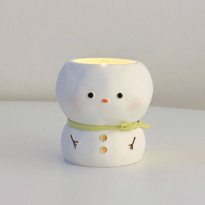 冬季可爱雪人烛台送温暖心蜡烛香薰生日礼物氛围浪漫圣诞蜡烛桌面,淘宝优惠券,粉丝福利购,淘宝优惠卷