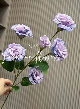 洋桔梗仿真花 6头洋桔梗仿真花 婚庆礼堂酒店挑引路插花花艺