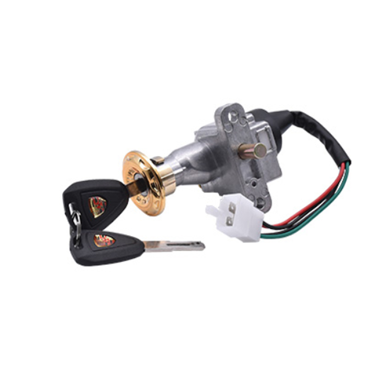 巧格电动车电门锁龙头锁踏板车福喜鬼火2/4线电源锁点火钥匙开关 - 图3