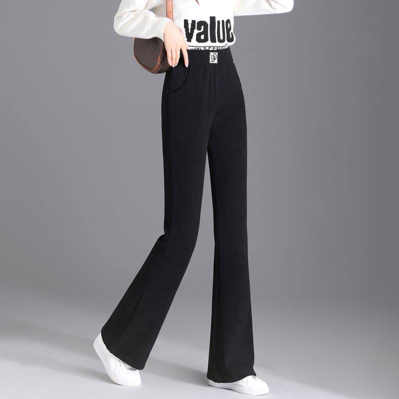 中老年妈妈装雪尼尔休闲裤子女秋冬款高腰微喇直筒裤加厚保暖女裤,淘宝优惠券,粉丝福利购,淘宝优惠卷