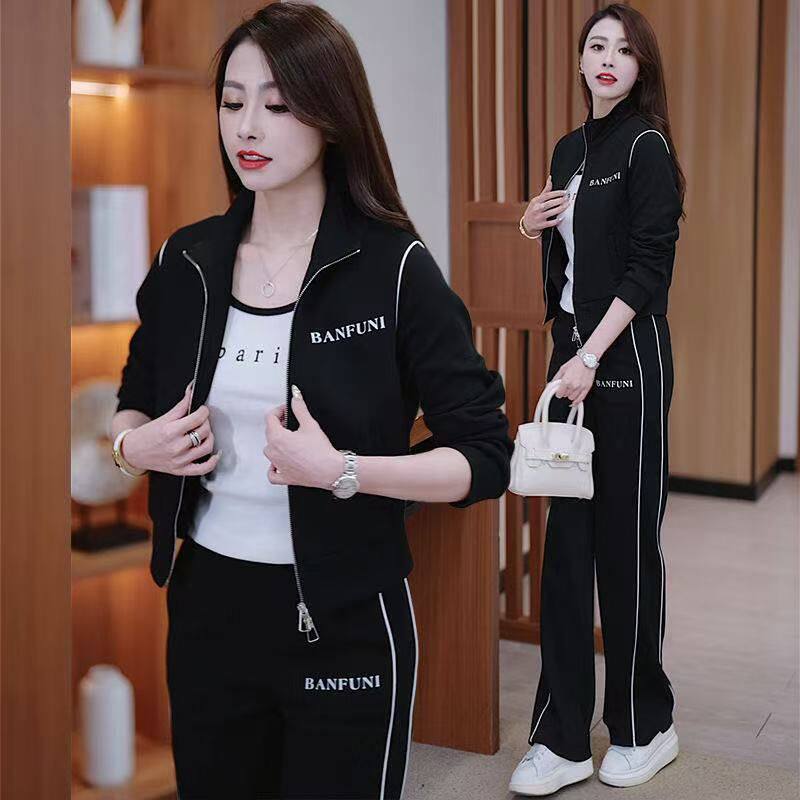 中年妈妈休闲运动套装女秋冬季拉链开衫外套大码卫衣阔腿裤两件套,淘宝优惠券,粉丝福利购,淘宝优惠卷