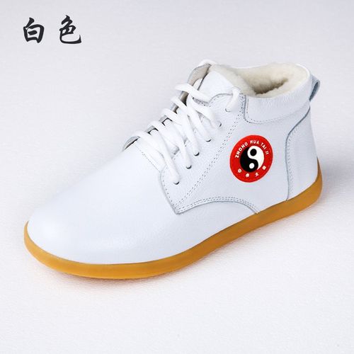 速发太极鞋加底牛筋厚秋冬加绒练功武术鞋棉帮太极拳高鞋男 - 图0