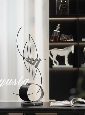 简约轻酒店大堂玄关柜售楼处展厅板间摆客厅电视柜软样XJF装饰品