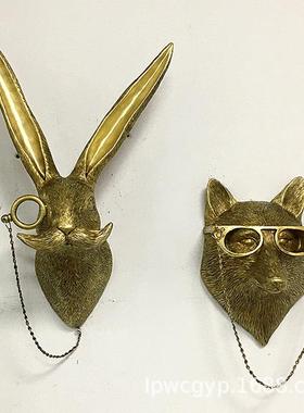 热款仿铜动物壁挂室内家居卧室客厅壁炉办公室墙面挂饰装饰品