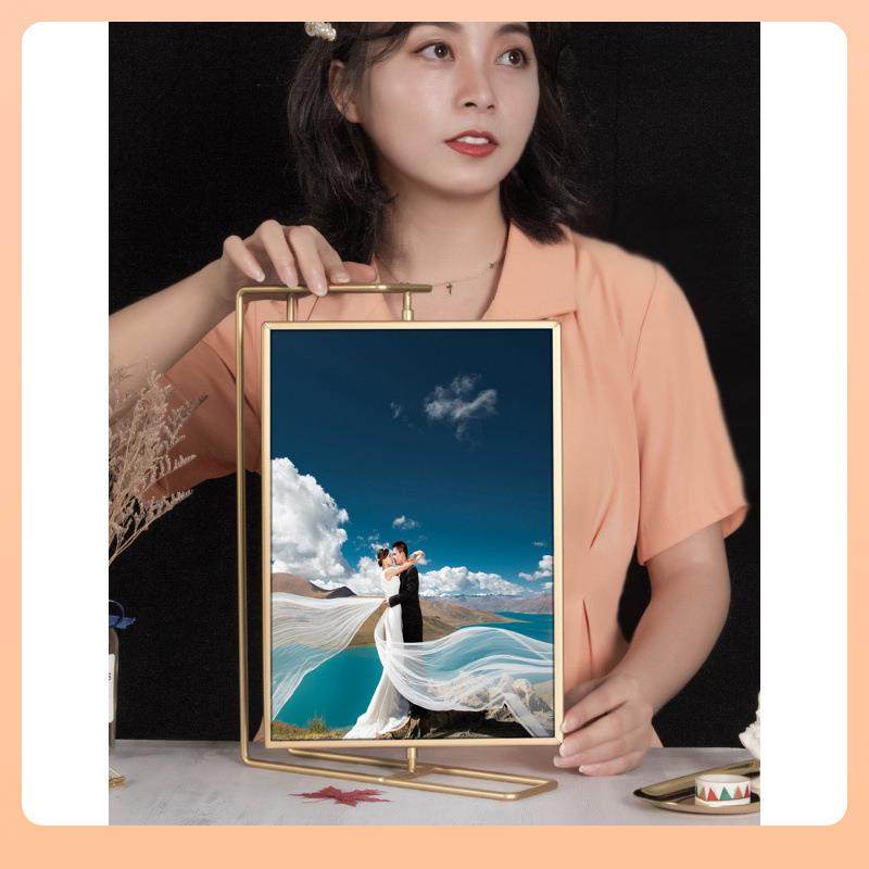 ⇗结婚登记照相框摆台A4大尺寸全家福婚纱照双面展示可旋转金属,淘宝优惠券,粉丝福利购,淘宝优惠卷