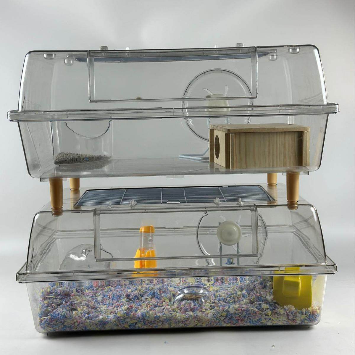 宠物专用大空间透明盖子加实色底仓鼠金丝熊专用小宠可视角度广,淘宝优惠券,粉丝福利购,淘宝优惠卷