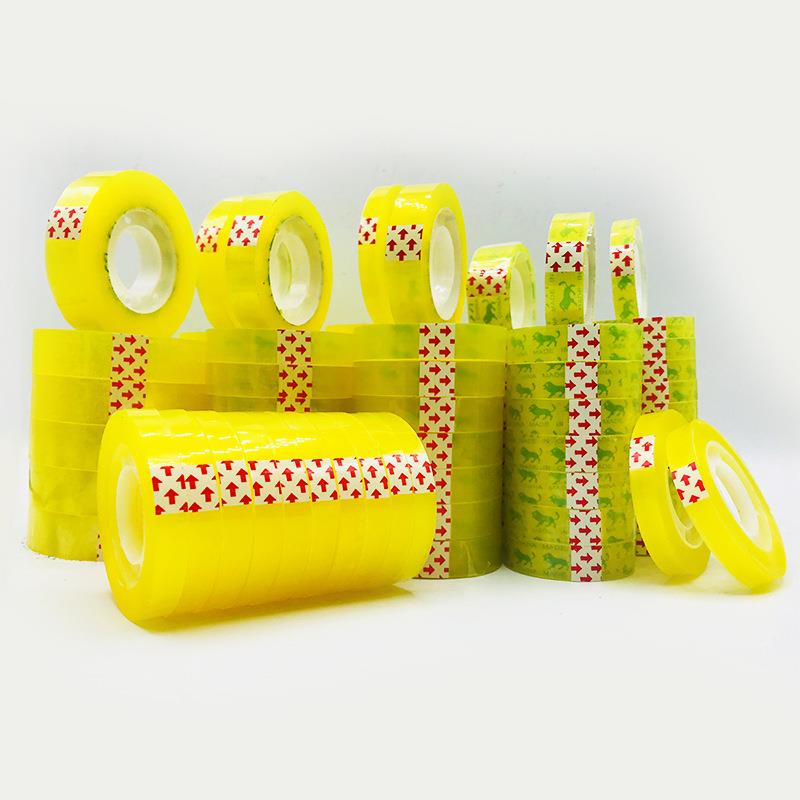 Factory direct sales 0.81.21.6 wide small tape gift packaging stationery tape transparent tape free shipping