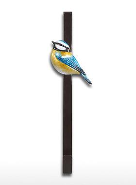 工艺品蓝头鸟挂门挂钩冲左铁艺橱柜门背式无痕手工商务礼品