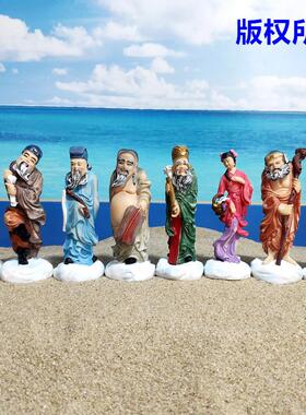 八仙过海各显神通何仙姑吕洞宾铁拐李汉钟离张果老曹国舅沙具摆件