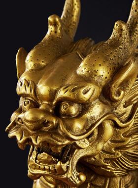 厂家黄铜金钱貔貅摆件家居黄铜平安黄铜貔貅