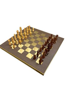 高档国际象棋儿童学生成人棋盘西洋棋样板房书房装饰摆件