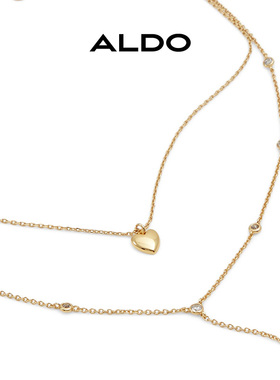 ALDO爱心项链双层设计感
