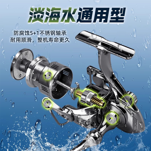 纺车轮路亚专用全金属斜口浅线杯远投微物防海水鱼线轮海竿路亚轮 - 图2